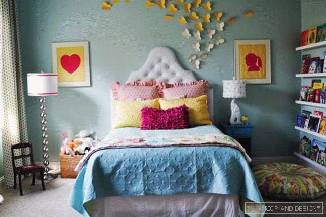 Zdjęcia sypialni w odcieniach niebieskiego