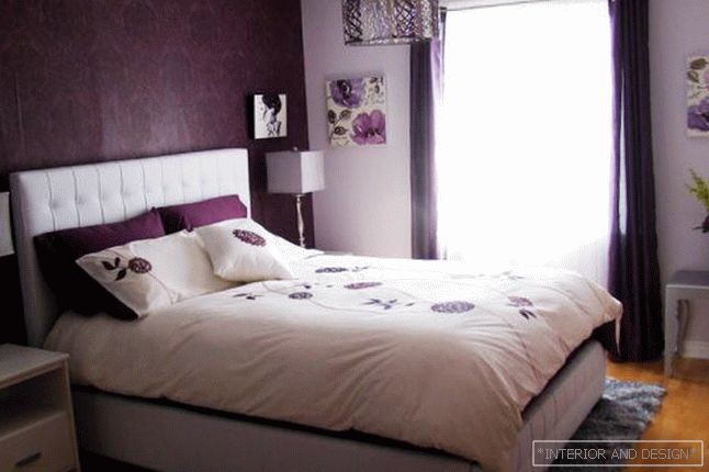 Sypialnia w odcieniach różu i fioletu - фото 3