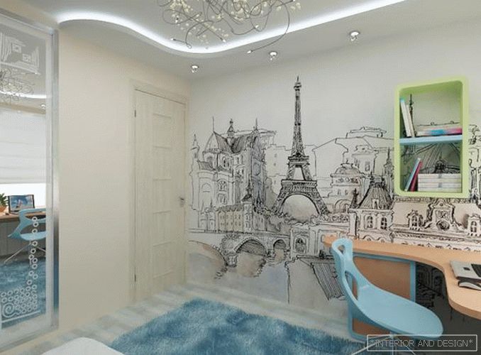 Zdjęcie pokoju dla nastolatka w stylu Paryża