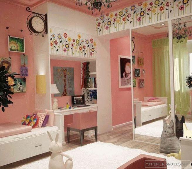 Różowy pokój dla dziewczynki od 10 lat